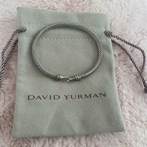 AUTHENTIC David Yurman buckle bracelet with 18K yellow gold